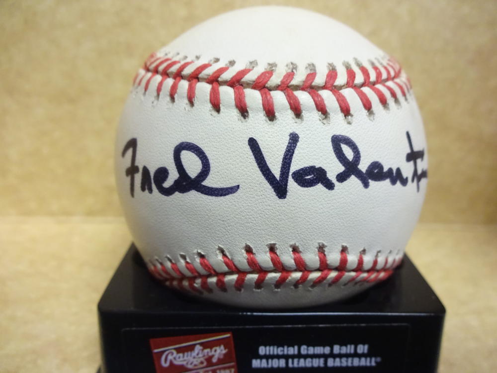 FRED VALENTINE SENATORS/ORIOLES IN SHARPIE SIGNED A.L. BASEBALL W/COA