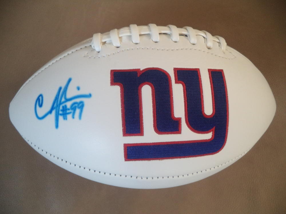 CULLEN JENKINS NEW YORK GIANTS SIGNED AUTOGRAPHED LOGO FOOTBALL W/COA