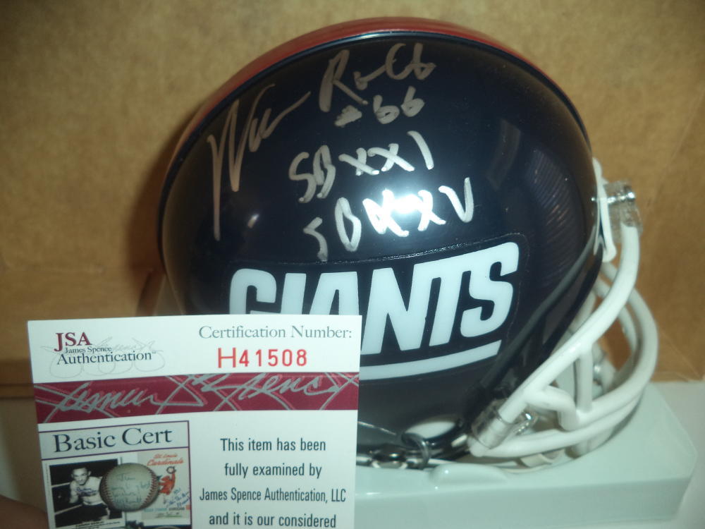 WILLIAM ROBERTS SUPER BOWL INSCRIBED SIGNED AUTO RIDDELL MINI HELMET JSA H41508 COLLECTIBLE MEMORABILIA