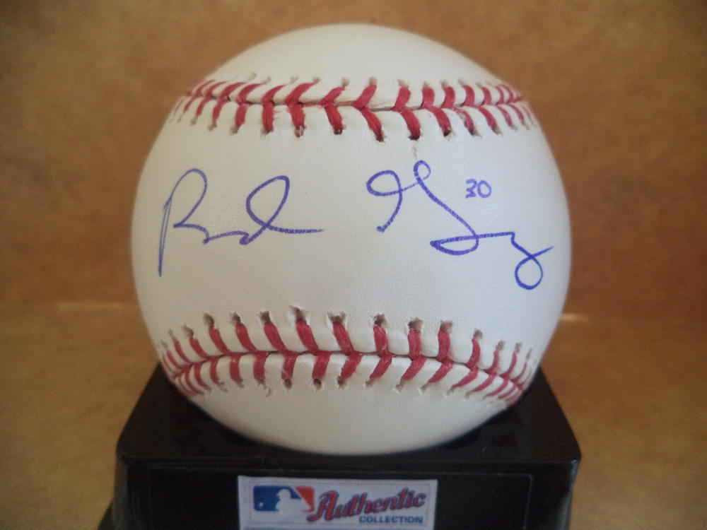 BRANDON GUYER CLEVELAND INDIANS AUTOGRAPHED SIGNED M.L. BASEBALL COA