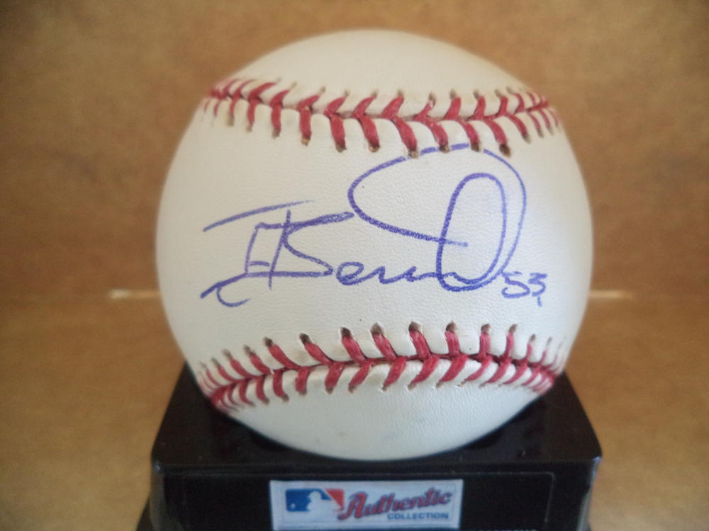 JOAQUIN BENOIT RANGERS/TIGERS/PIRATES SIGNED AUTOGRAPHED M.L. BASEBALL W/COA