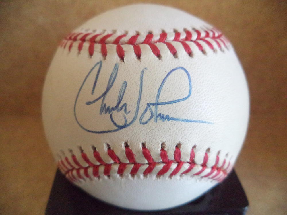 CHARLES JOHNSON CHICAGO WHITE SOX SIGNED AUTOGRAPH A.L. BASEBALL COA