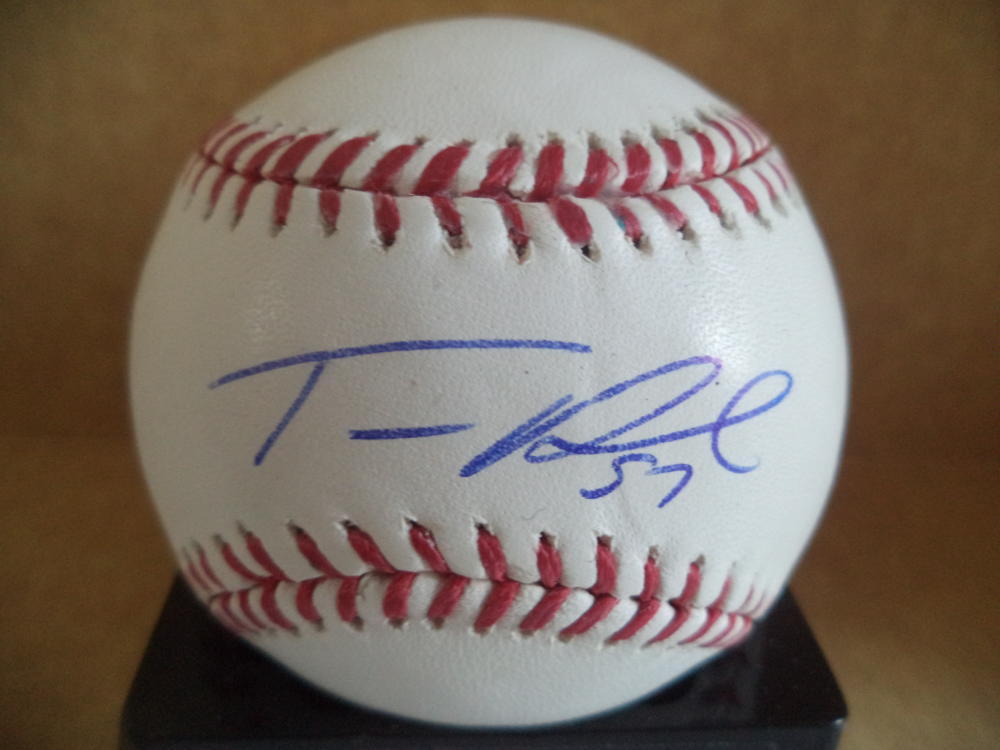 TANNER ROARCK WASHINGTON NATIONALS SIGNED AUTOGRAPHED M.L. BASEBALL W/COA