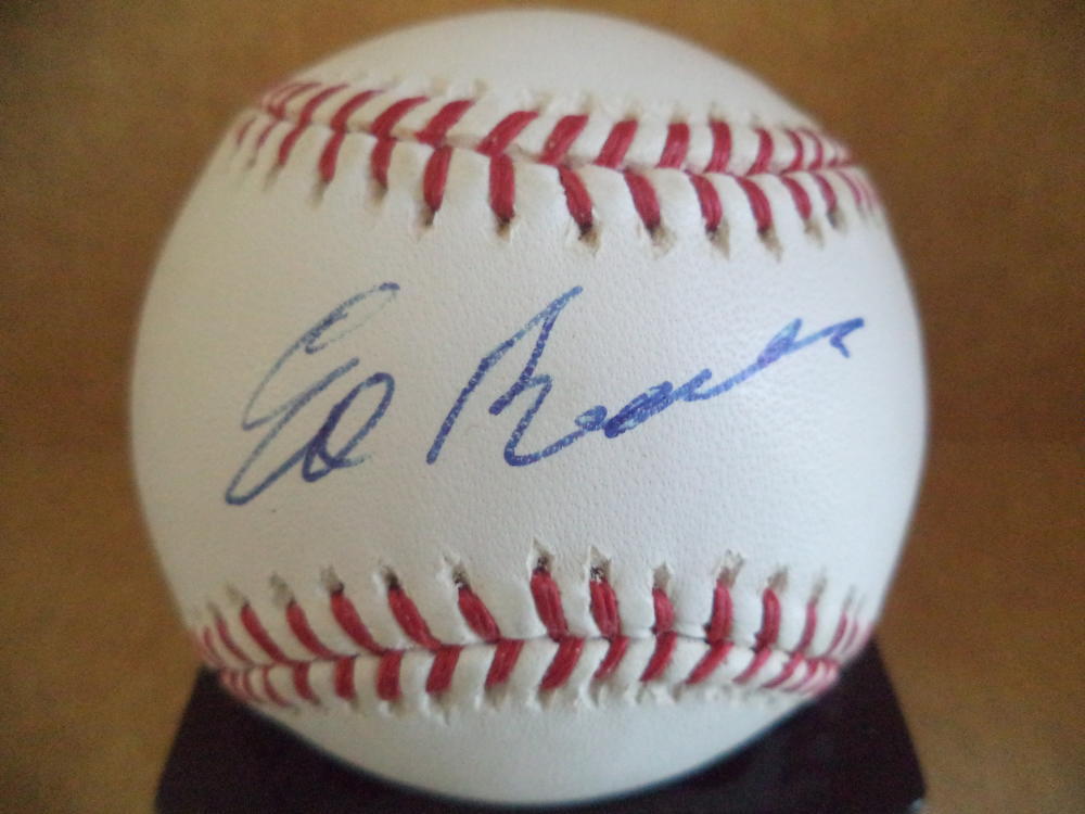 ED ROEBUCK BROOKLYN DODGERS/SENATORS/PHILLIES SIGNED AUTO M.L. BASEBALL W/COA