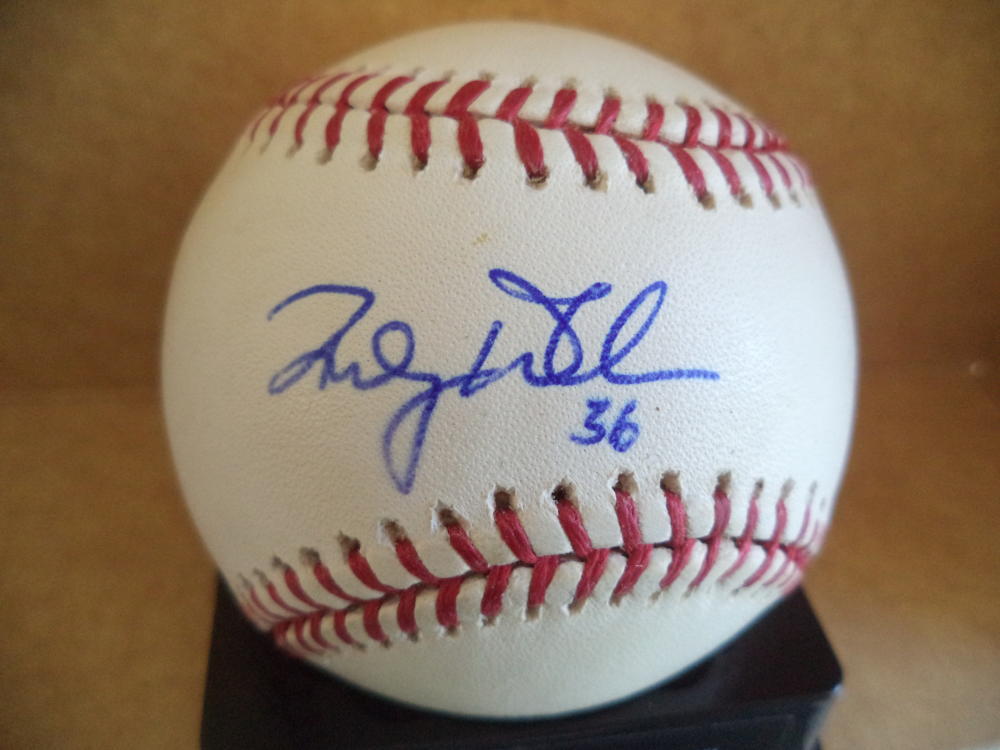 RANDY WELLS CHICAGO CUBS AUTOGRAPHED SIGNED M.L. BASEBALL W/COA