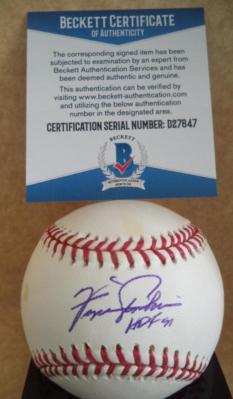FERGIE JENKINS HOF 91 CHICAGO CUBS SIGNED AUTO M.L. BASEBALL BECKETT D27647