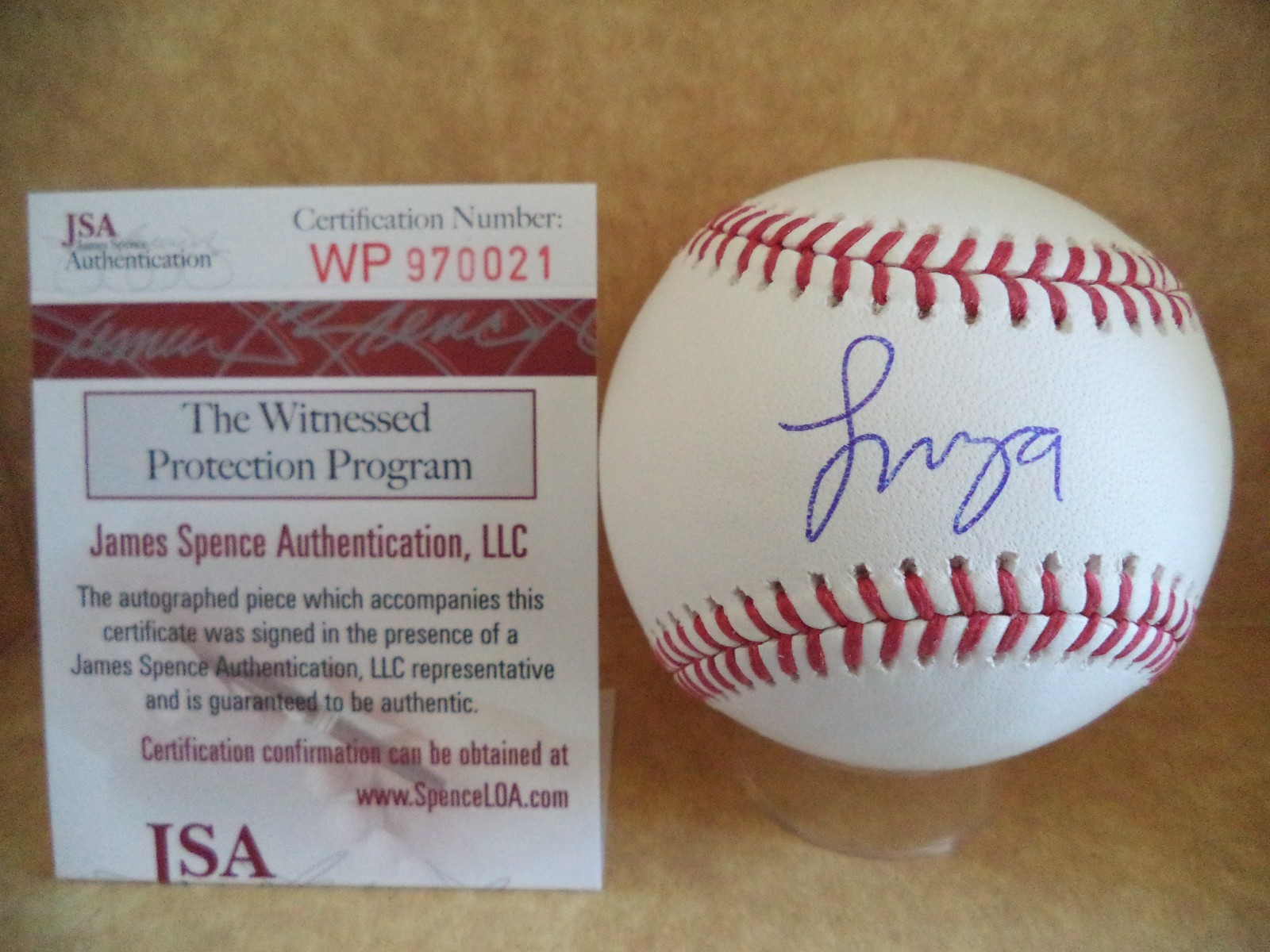 FRANCISCO MEJIA CLEVELAND INDIANS SIGNED AUTO M.L. BASEBALL JSA WP970021