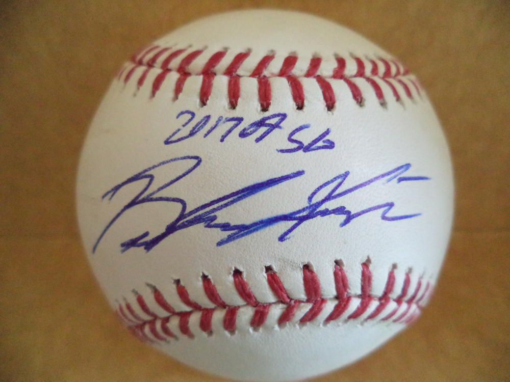 BRANDON KINTZLER WASHINGTON NATIONALS SIGNED AUTOGRAPHED M.L. BASEBALL W/COA