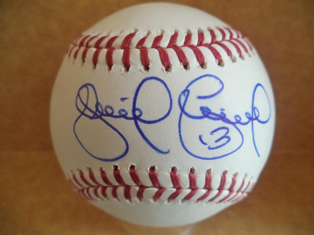 LUIS JIMENEZ ANGELS/BREWERS/RED SOX SIGNED AUTOGRAPHED M.L. BASEBALL W/COA