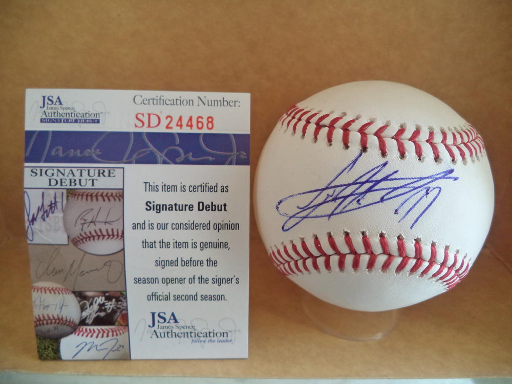 LUIS CARPIO NEW YORK METS SIGNATURE DEBUT SIGNED AUTO M.L. BASEBALL JSA SD24468