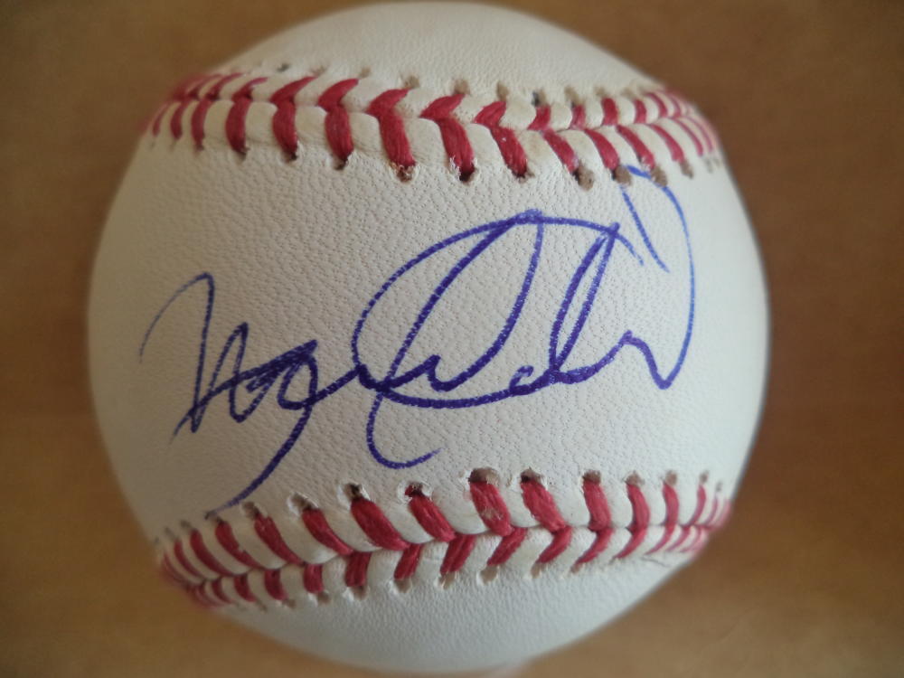 MIGUEL OLIVO DODGERS/WHITE SOX/ROCKIES SIGNED AUTOGRAPHED M.L. BASEBALL W/COA