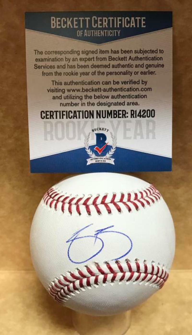 ZACK BURDI CHICAGO WHITE SOX ROOKIE YEAR SIGNED M.L. BASEBALL BECKETT R14200