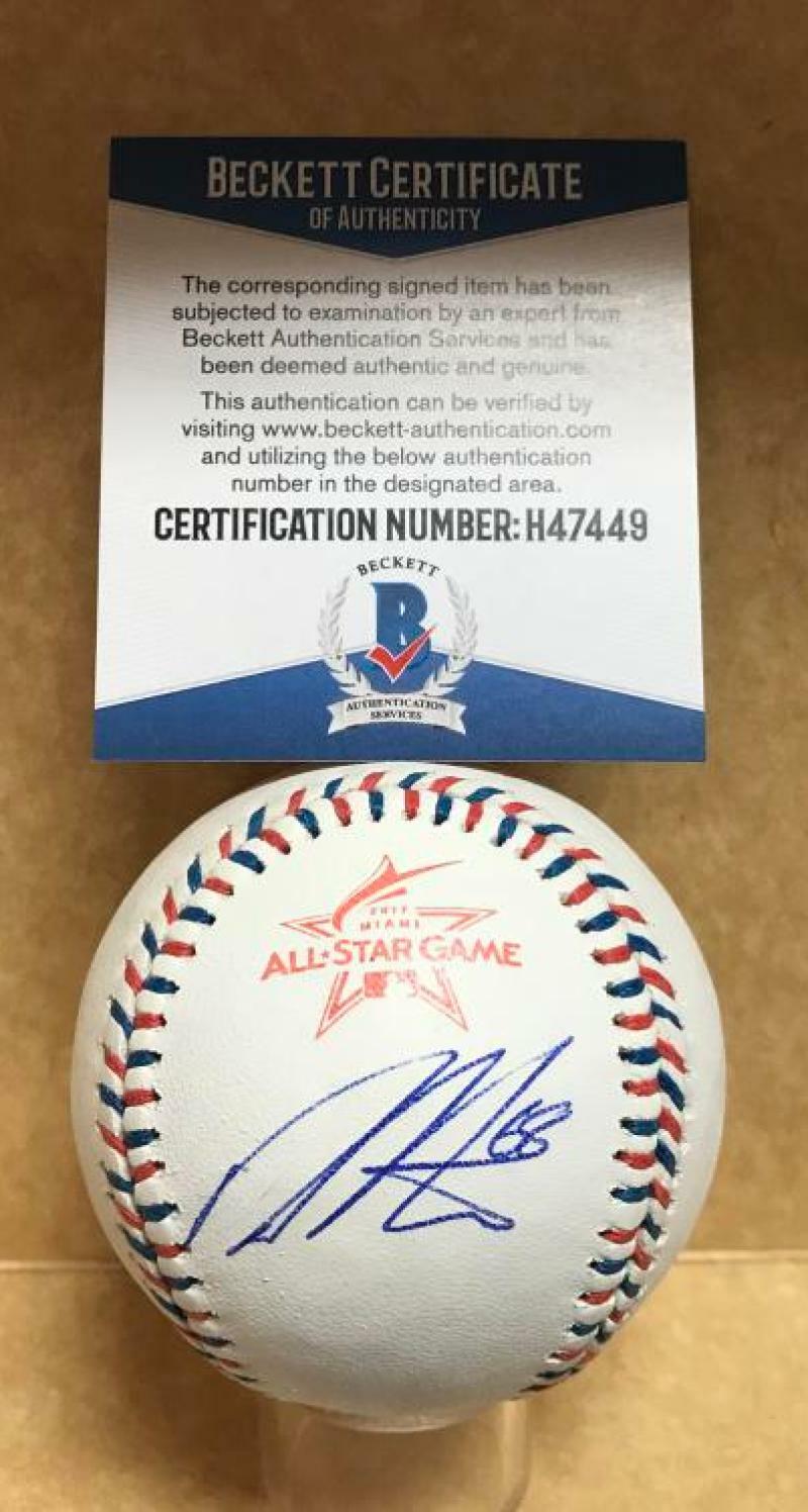 DELLIN BETANCES NEW YORK YANKEES SIGNED 2017 ALL STAR BASEBALL BECKETT H47449