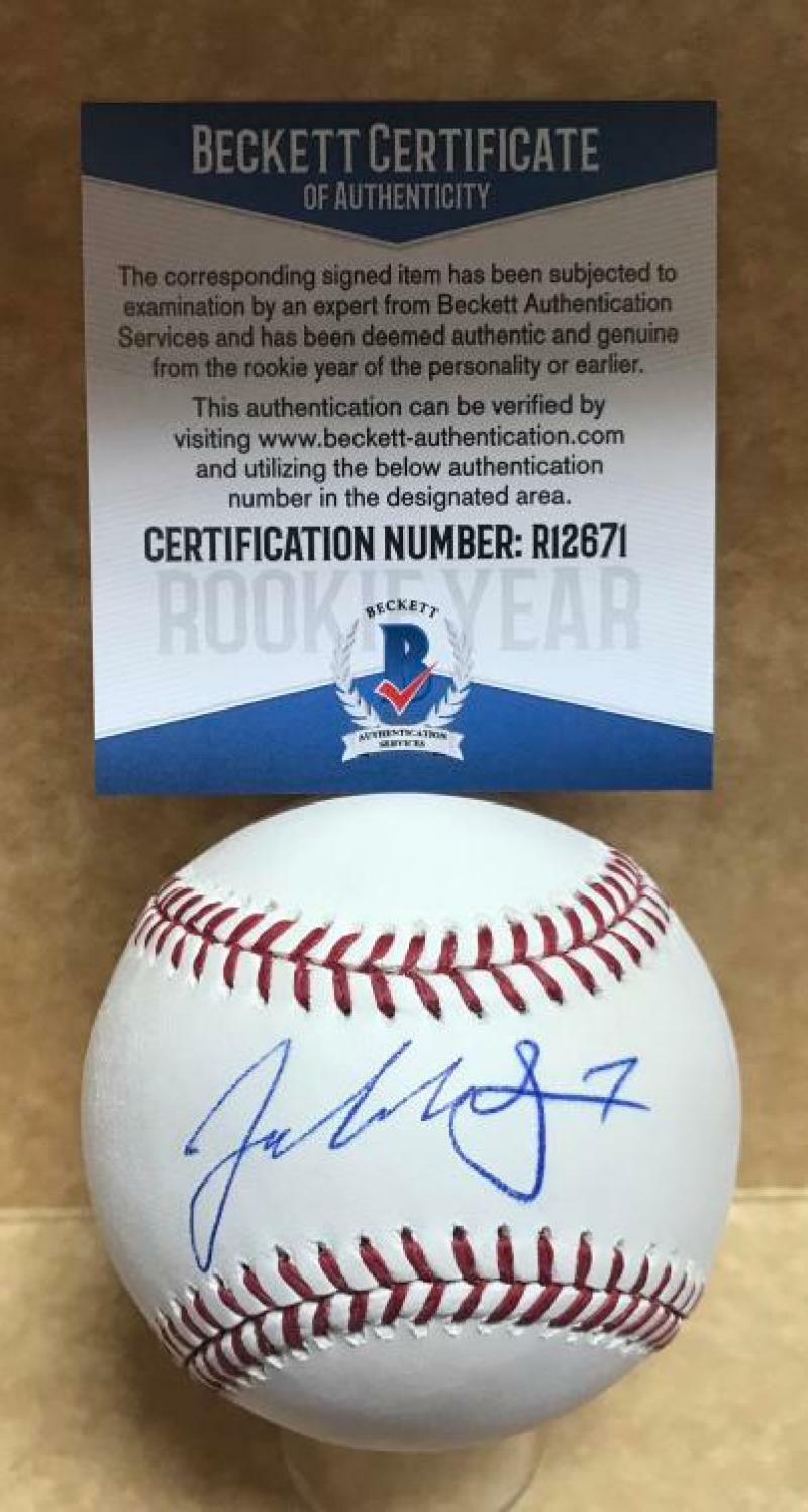 SIMON MUZZIOTTI PHILADELPHIA PHILLIES SIGNED AUTO M.L. BASEBALL BECKETT R12671