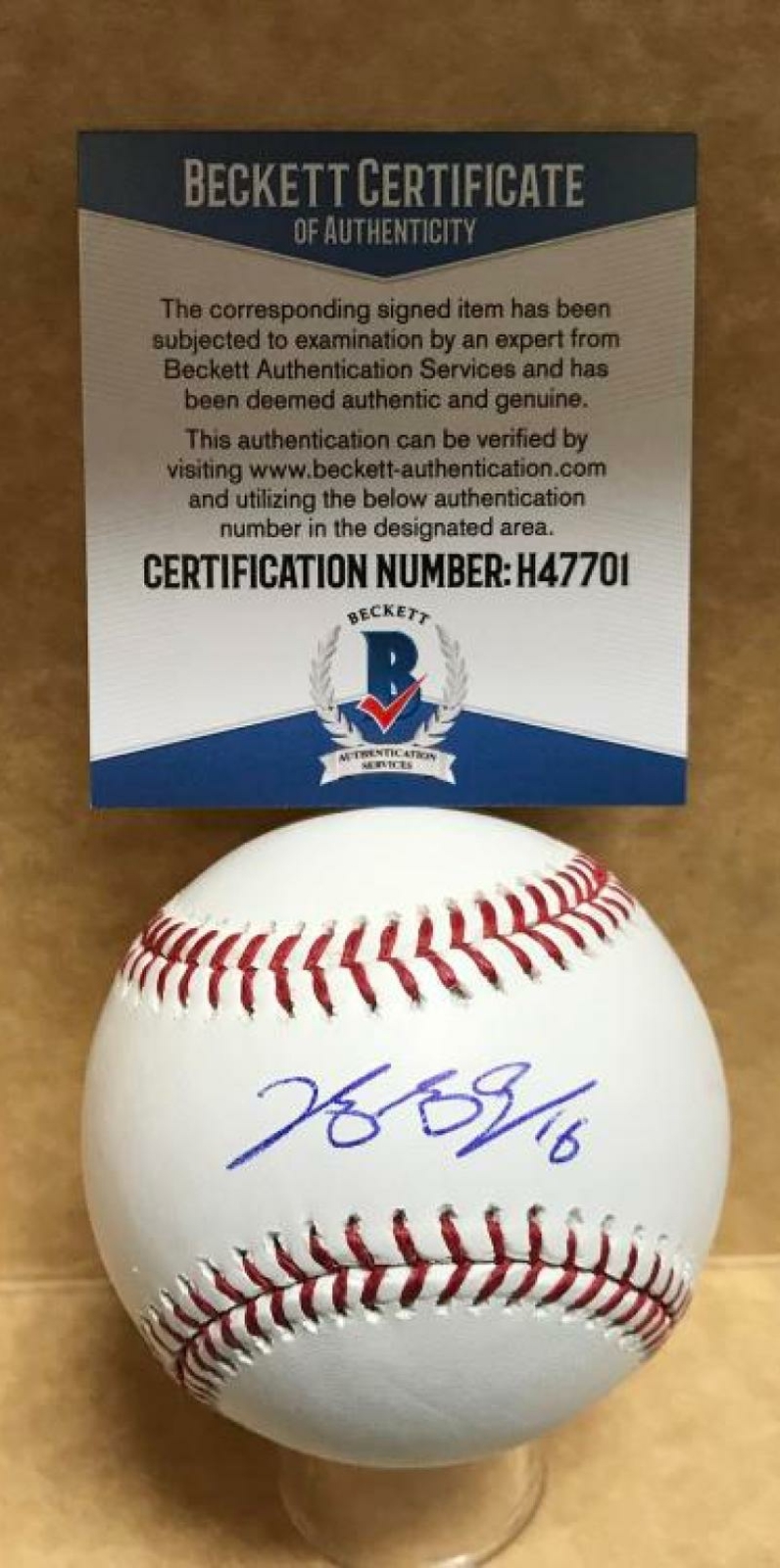 JUNG-HO KANG PITSBURGH PIRATES/BREWERS SIGNED AUTO M.L. BASEBALL BECKETT H47701