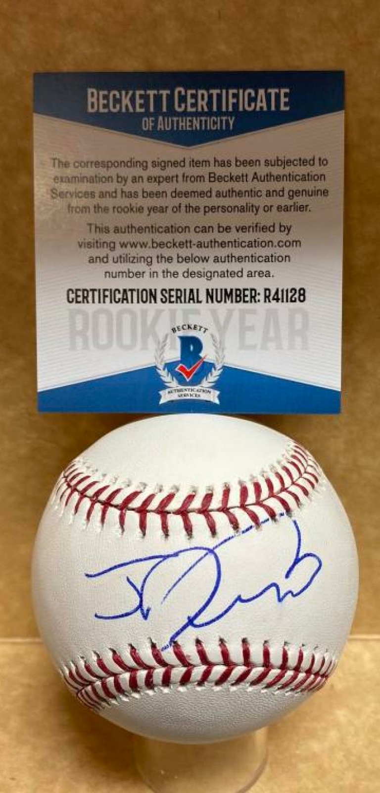 JOSE DEVERS MIAMI MARLINS ROOKIE YEAR SIGNED AUTO M.L. BASEBALL BECKETT R41128