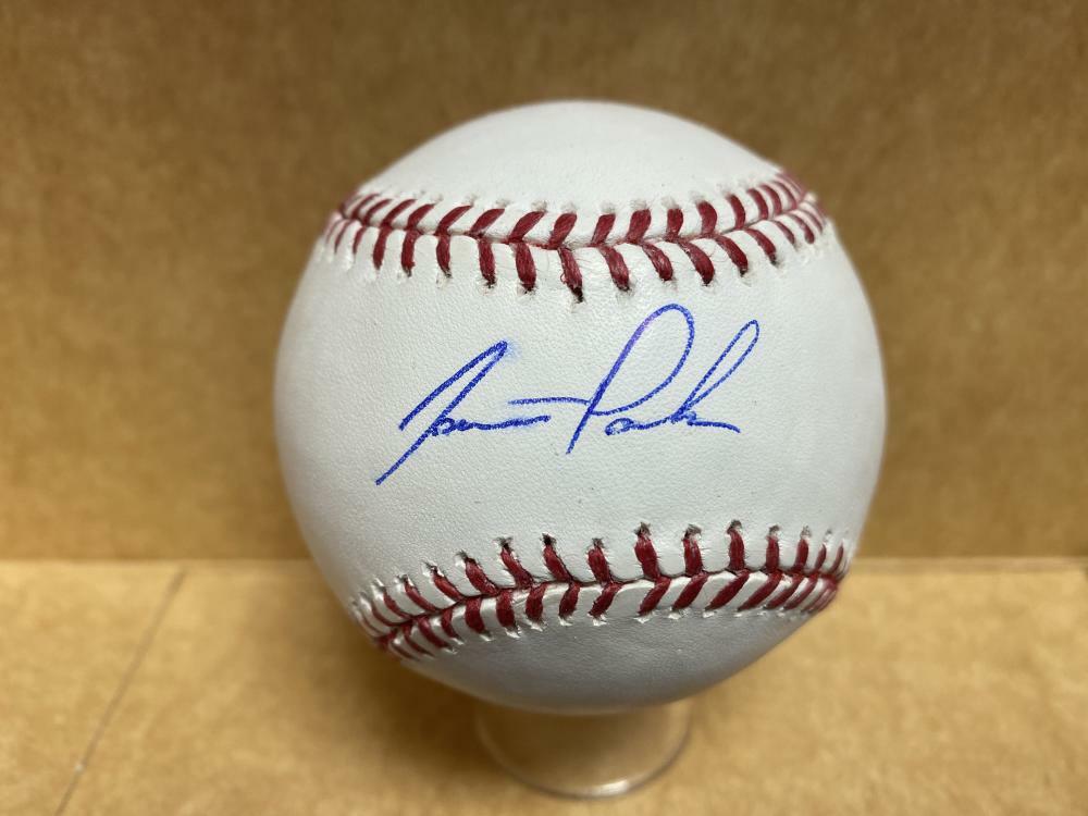 JARRETT PARKER GIANTS/ANGELS SIGNED AUTOGRAPHED M.L. BASEBALL W/ COA