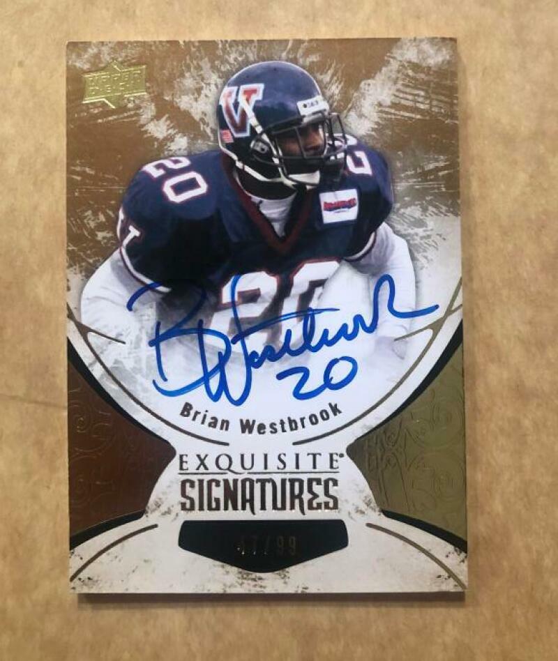 2014 UD EXQUISITE SIGNATURES ES -BW BRIAN WESTBROOK EEAGLES 47/99