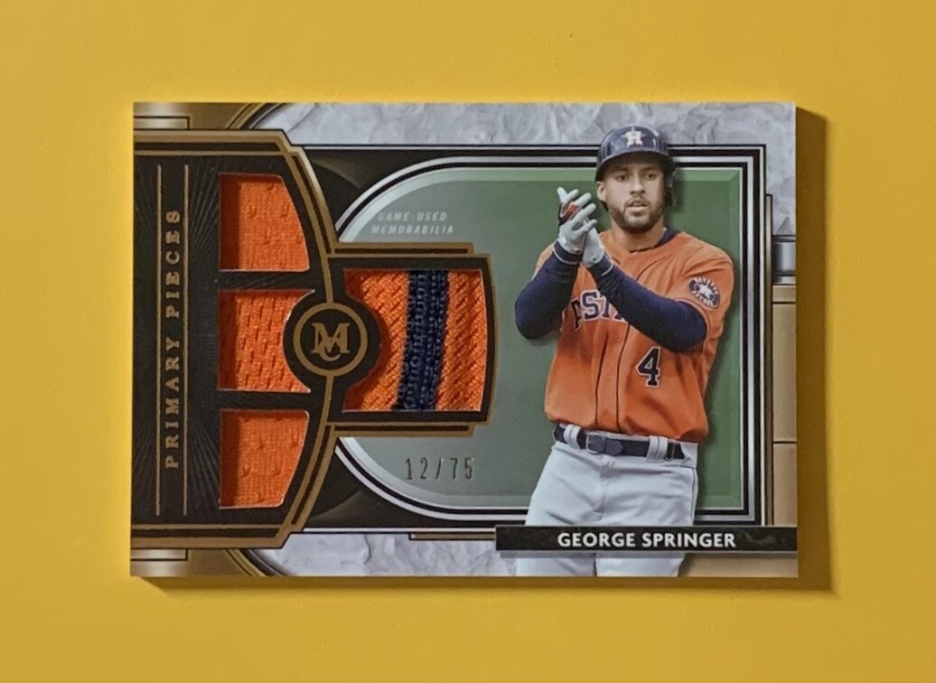 2021 TOPPS MUSEUM GEORGE SPRINGER QUAD RELIC /75 ASTROS #SPQR-GS