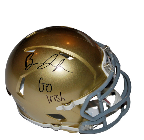 BRANDON JOSEPH signed (NOTRE DAME IRISH) Go Irish ! mini football helmet JSA