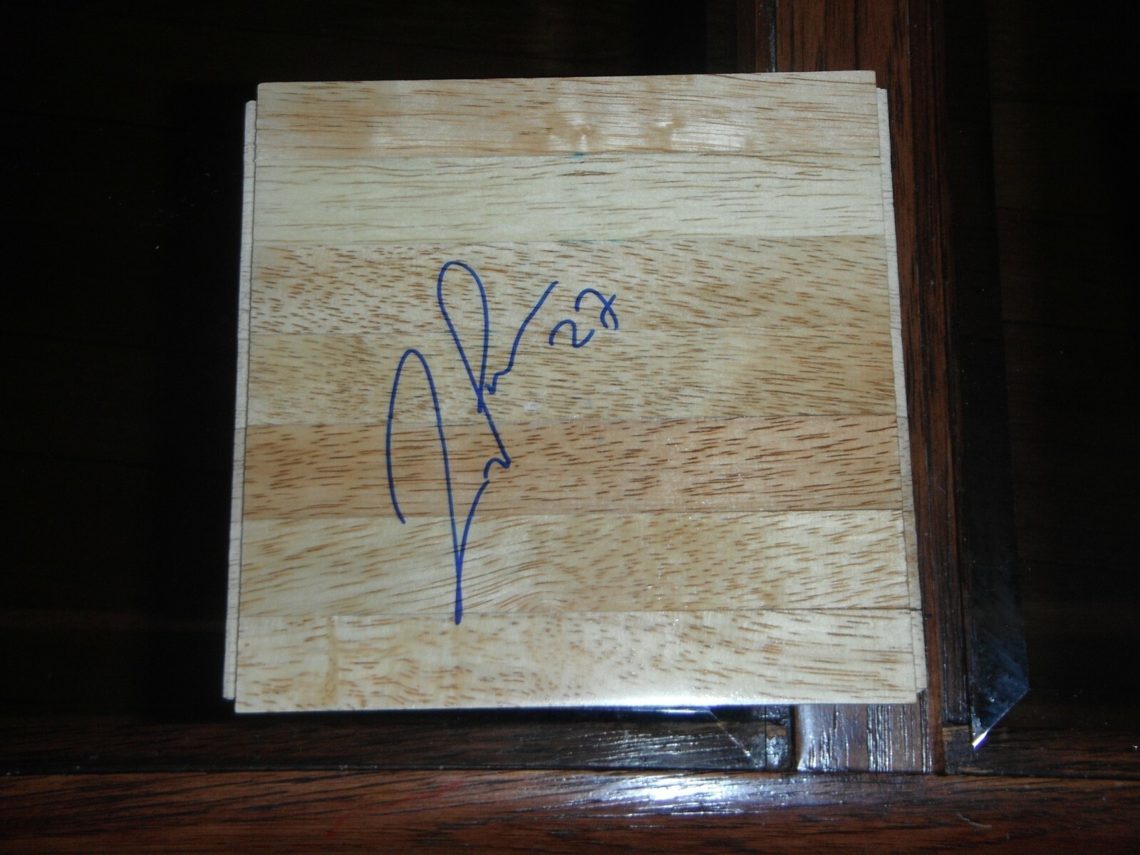 GOLDEN STATE WARRIORS ZAZA PACHULIA SIGNED FLOOR TILE COLLECTIBLE MEMORABILIA