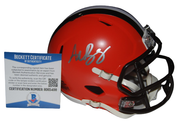 ANDREW BERRY signed (CLEVELAND BROWNS) mini football helmet BECKETT BAS BD65498
