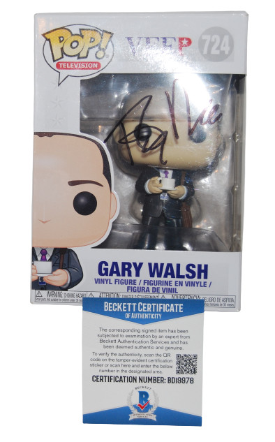 TONY HALE signed (VEEP) autograph Gary Walsh Funko Pop #724 BECKETT BAS BD17918