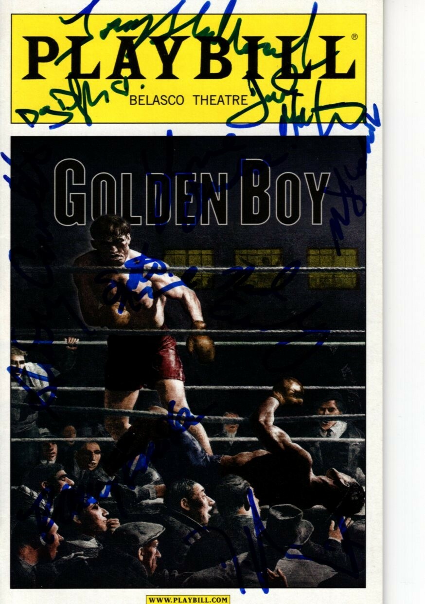 GOLDEN BOY signed CAST playbill YVONNE STRAHOVSKI TONY SHALHOUB +