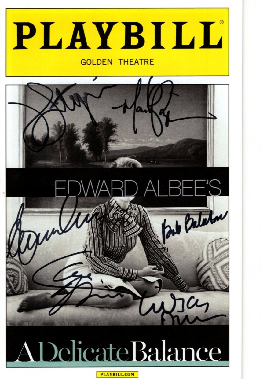 EDWARD ALBEES A DELICATE BALANCE signed CAST playbill JOHN LITHGOW GLENN CLOSE +