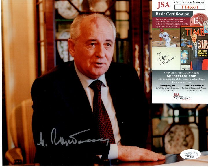 MIKHAIL GORBACHEV signed autographed 8x10 photo JSA