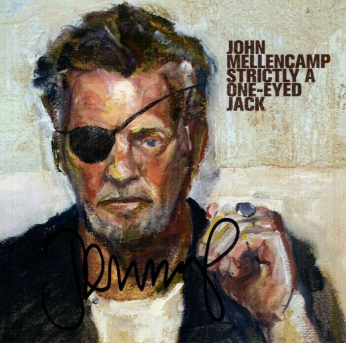 JOHN MELLENCAMP signed autographed STRICTLY A ONE-EYED JACK CD Insert Booklet