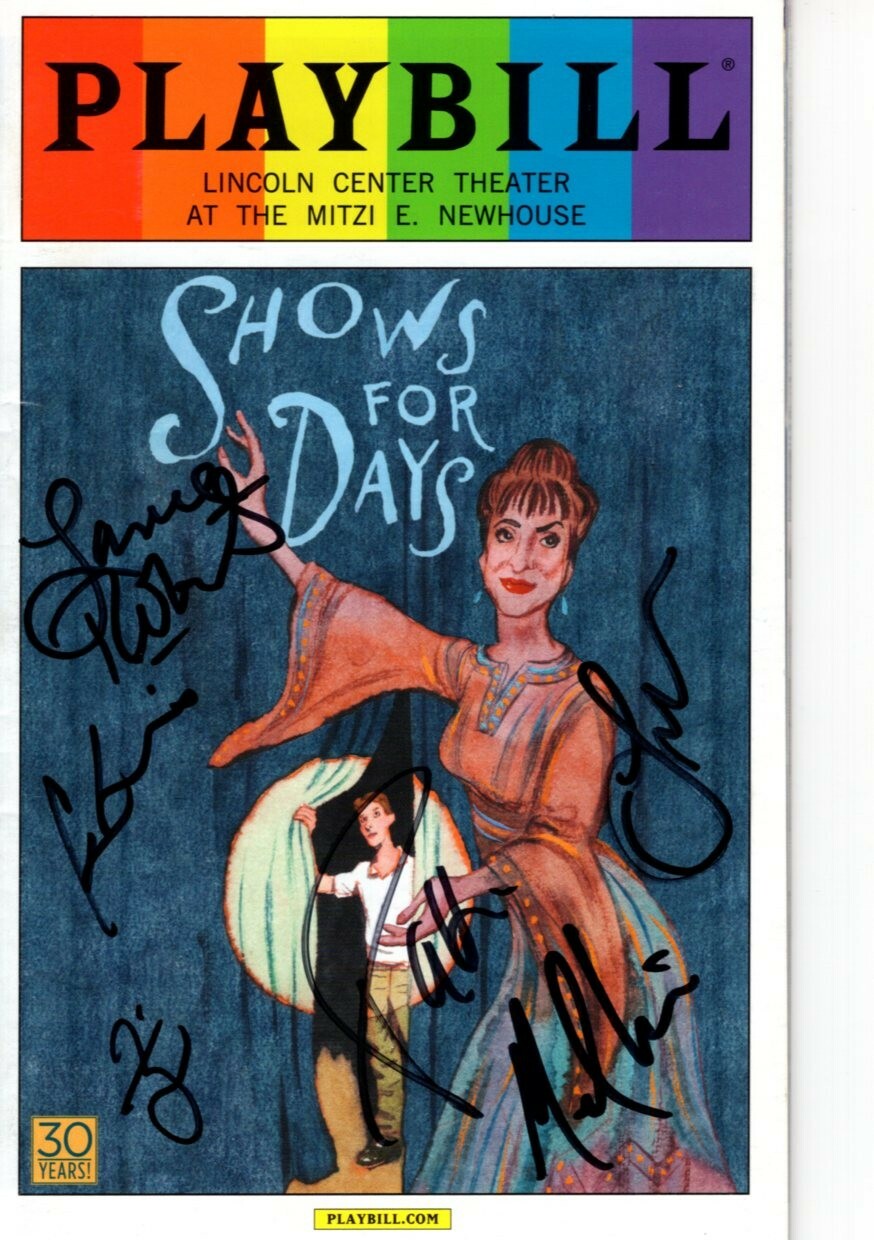 SHOWS FOR DAYS signed CAST playbill PATTI LUPONE +