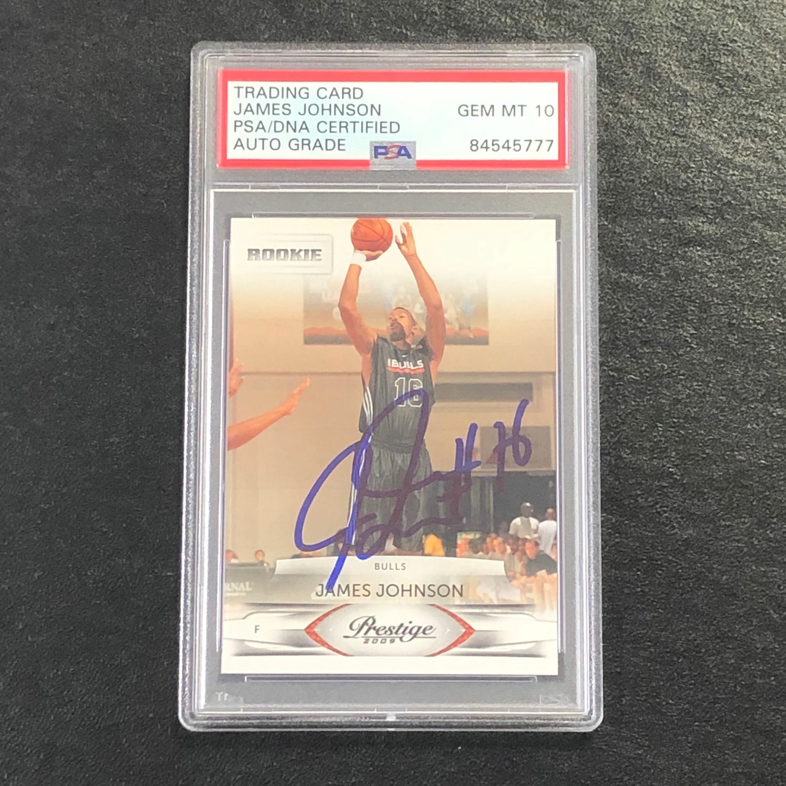 2009-10 Panini Prestige #166 James Johnson Signed Card AUTO PSA/DNA Slabbed RC B