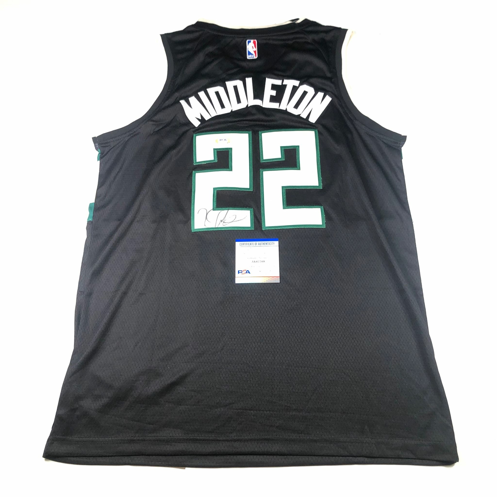 Khris Middleton signed jersey PSA/DNA Milwaukee Bucks Autographed
