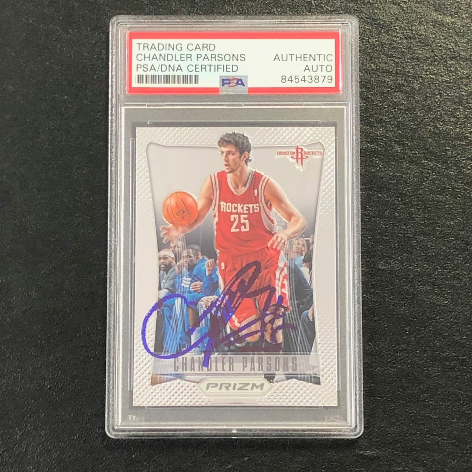 2012-13 Panini Prizm #216 Chandler Parsons Signed Card AUTO PSA/DNA Slabbed Rock

