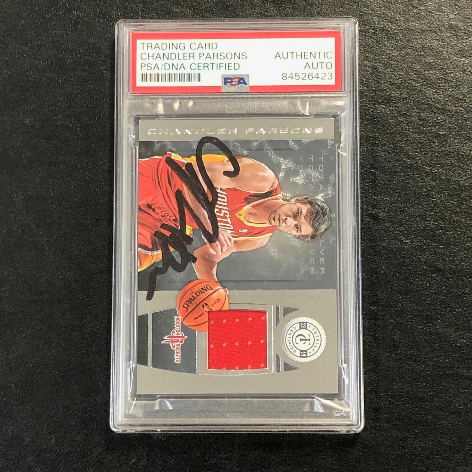 2013-14 Totally Certified Materials #75 Chandler Parsons Signed Relic Card AUTO
