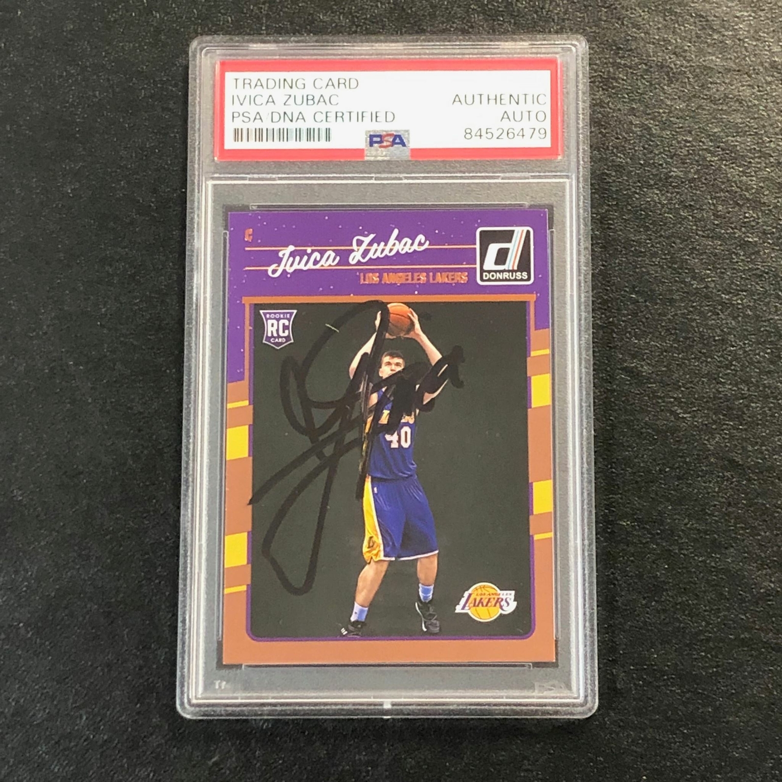 2016 PANINI DONRUSS #176 Ivica Zubac Signed Card AUTO PSA Slabbed RC Lakers

