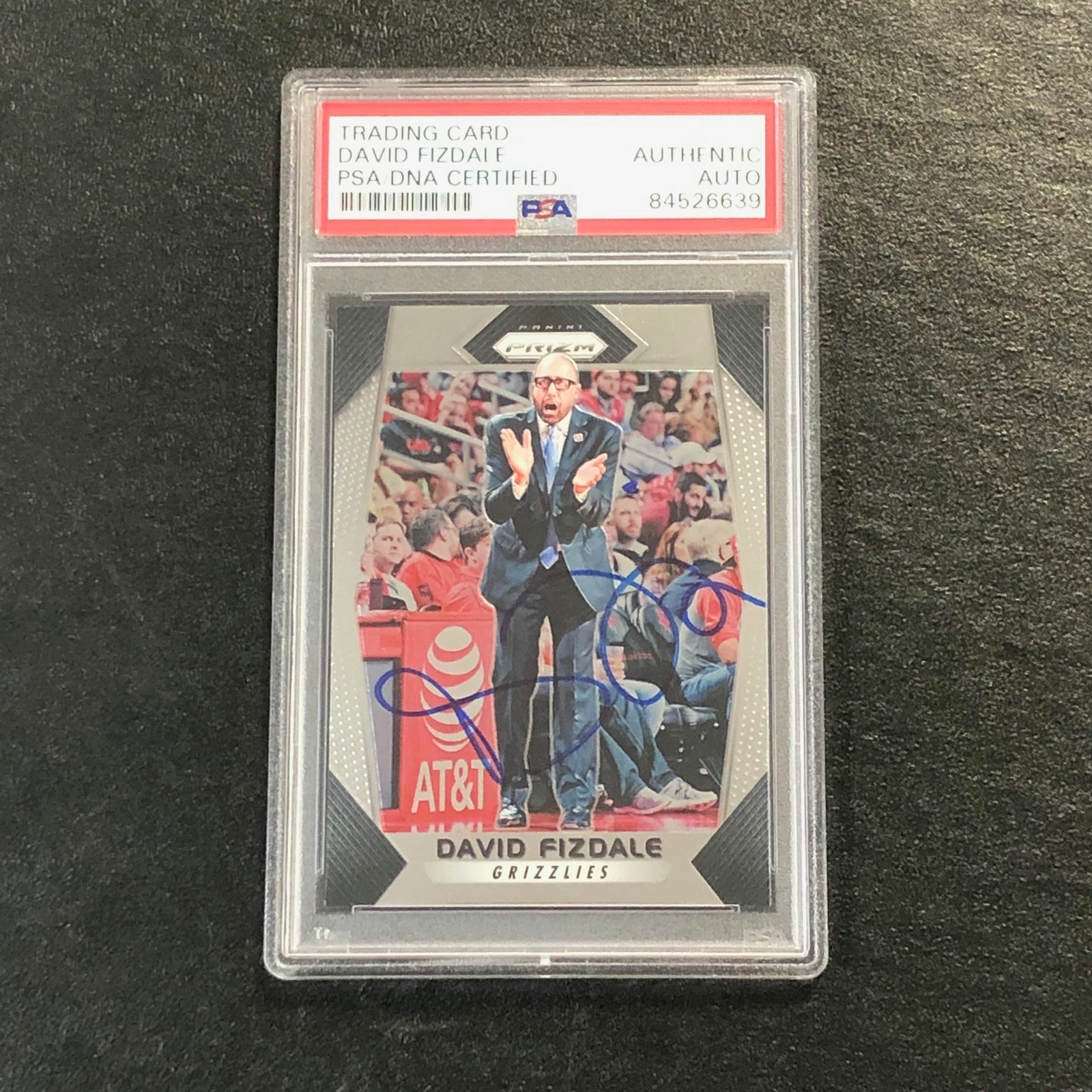 2017-18 Panini Prizm #210 David Fizdale Signed Card AUTO PSA Slabbed Grizzlies
