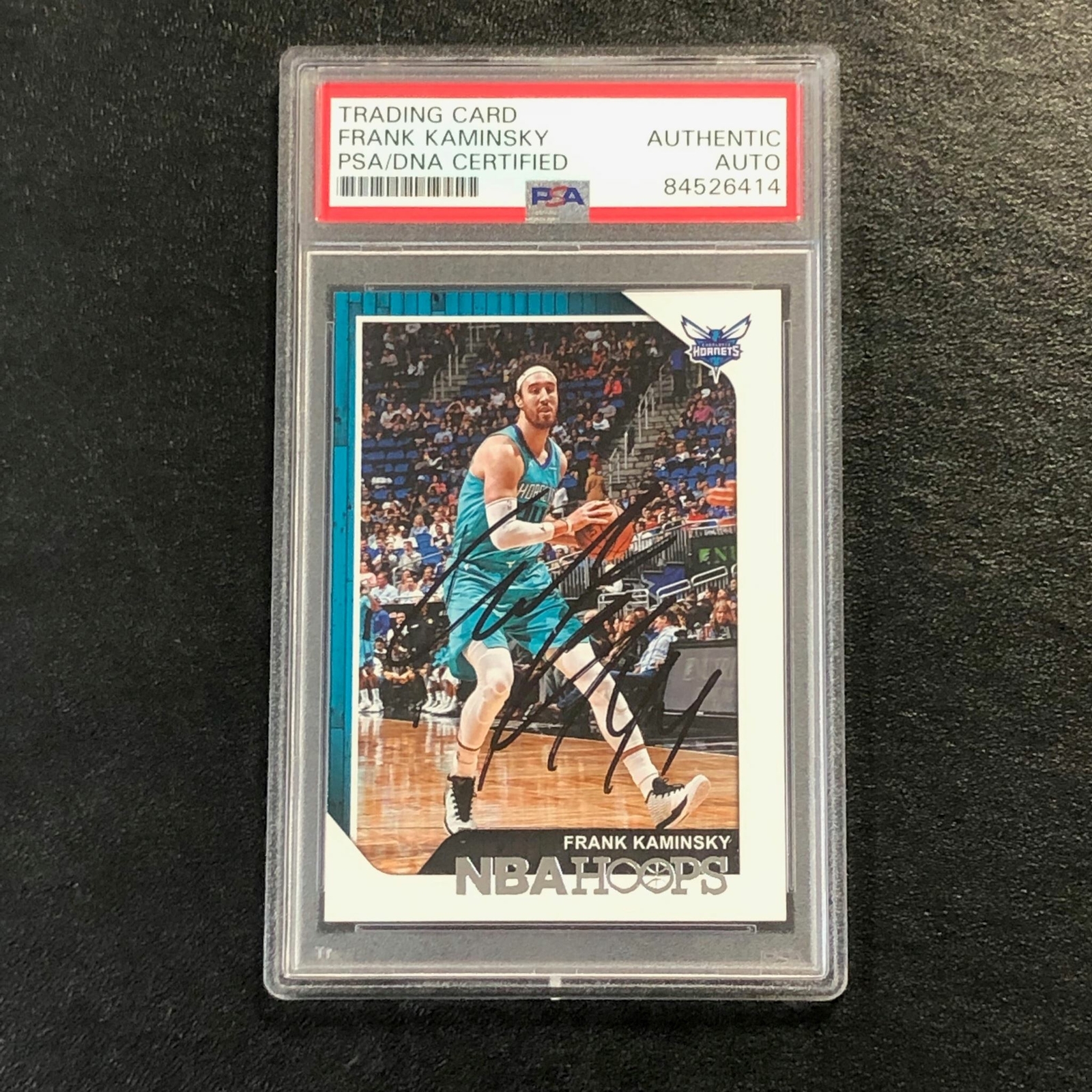 2018-19 NBA Hoops #129 Frank Kaminsky Signed Card AUTO PSA Slabbed Hornets
