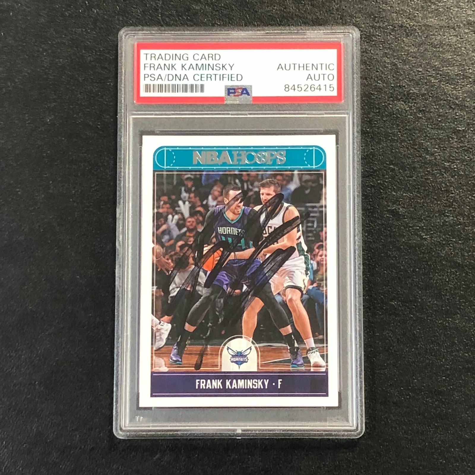 2017-18 NBA Hoops #75 Frank Kaminsky Signed Card AUTO PSA Slabbed Hornets
