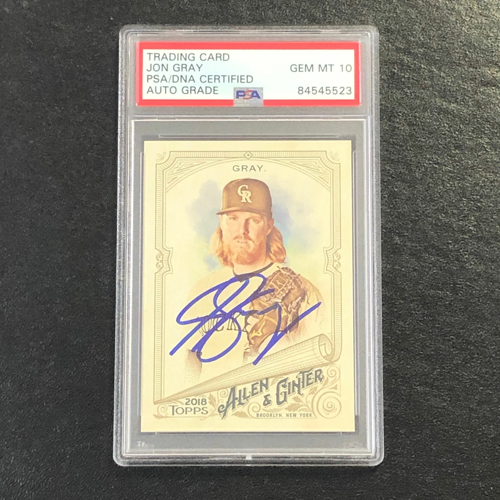 2018 Topps Allen & Ginter #178 Jon Gray Signed Card PSA Slabbed Auto 10 Rockies
