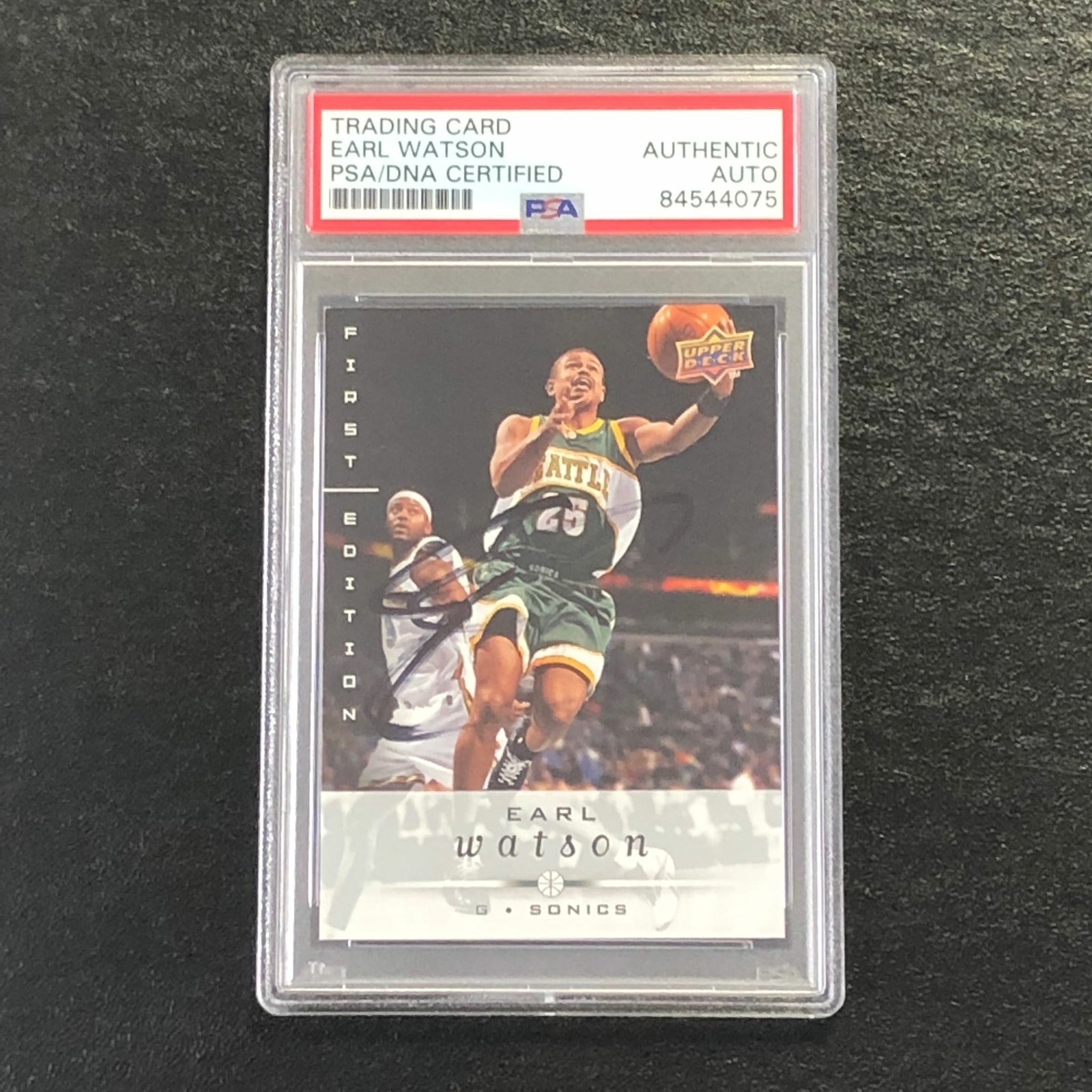 2008-09 Upper Deck Basketball #179 Earl Watson Signed Card AUTO 10 PSA Slabbed S
