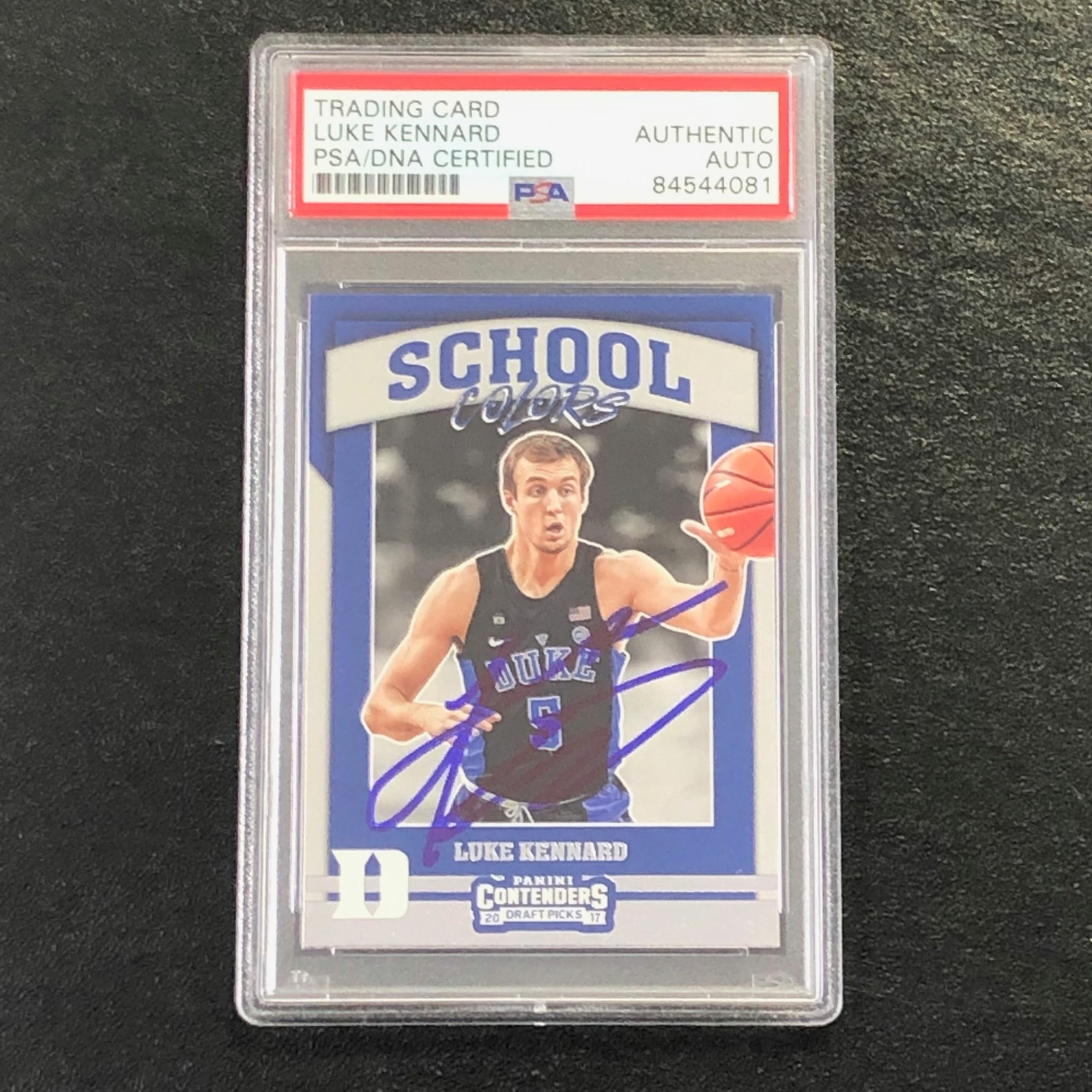 2017-18 Contenders Draft Picks School Colors #17 Luke Kennard Signed Card AUTO P
