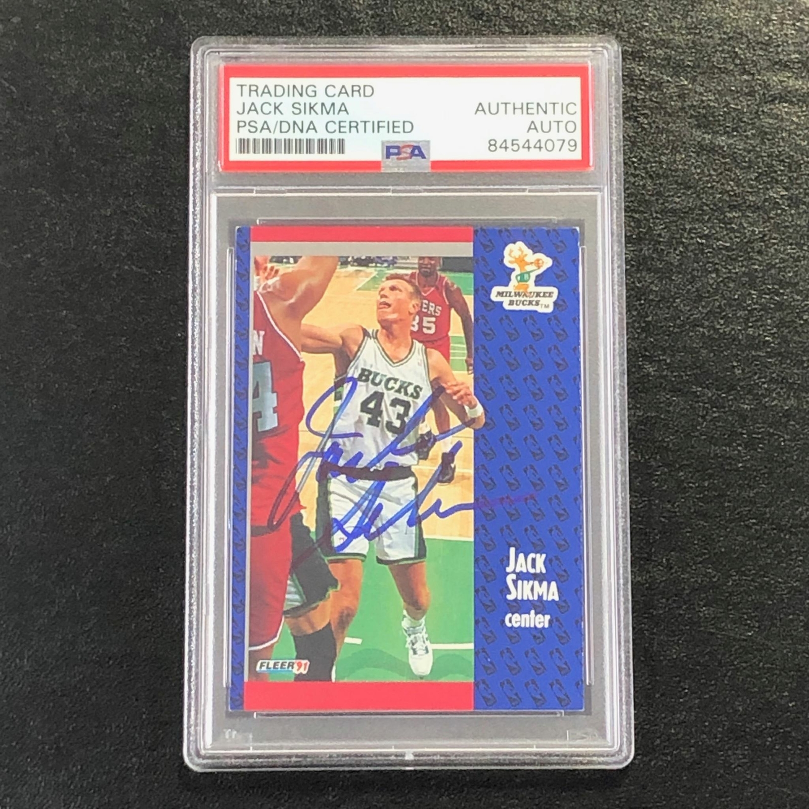 1991-92 FLEER BASKETBALL #120 JACK SIKMA SIGNED CARD AUTO PSA/DNA SLABBED BUCKS COLLECTIBLE MEMORABILIA