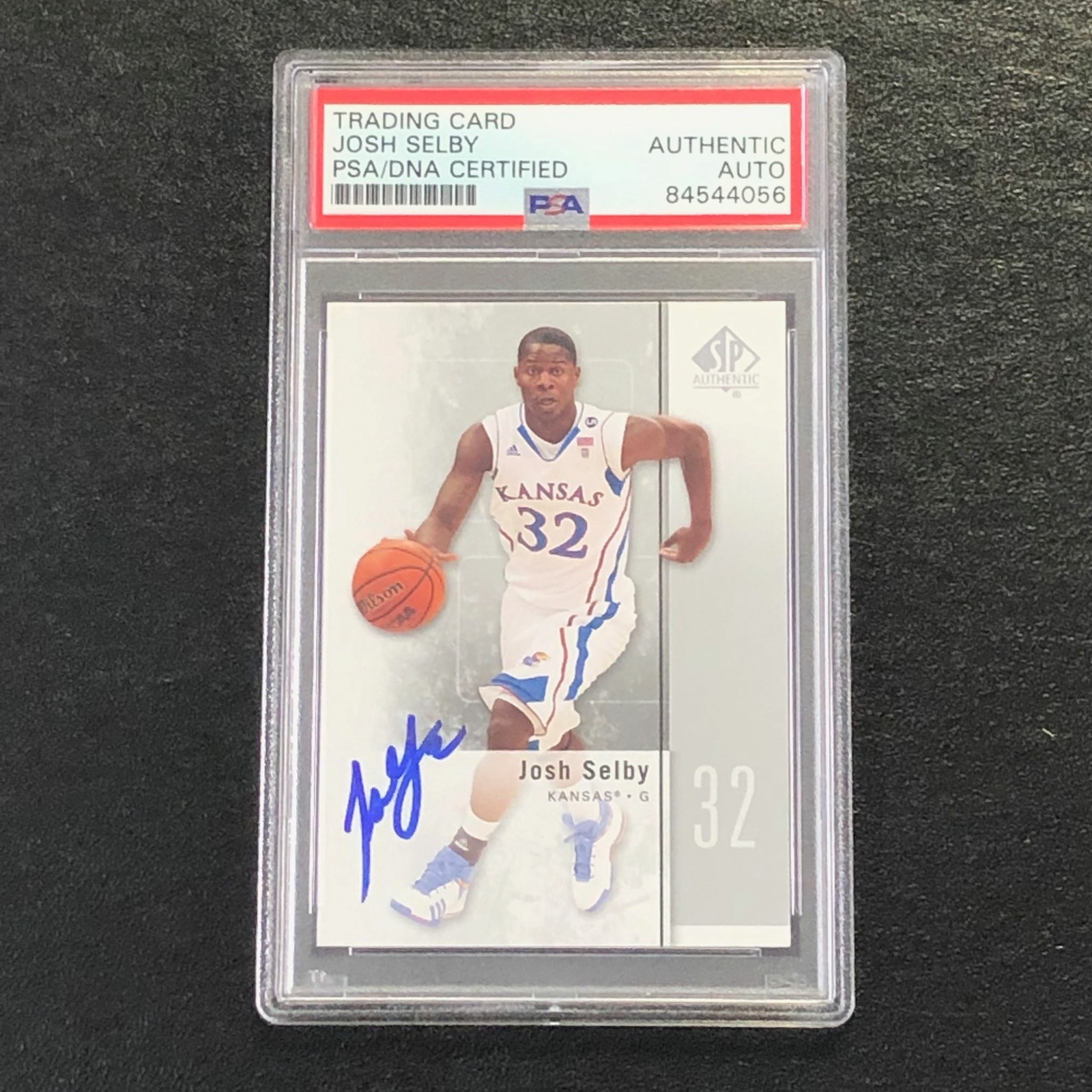 2011-12 SP Authentic #45 Josh Selby Signed Card AUTO PSA Slabbed Jayhawks
