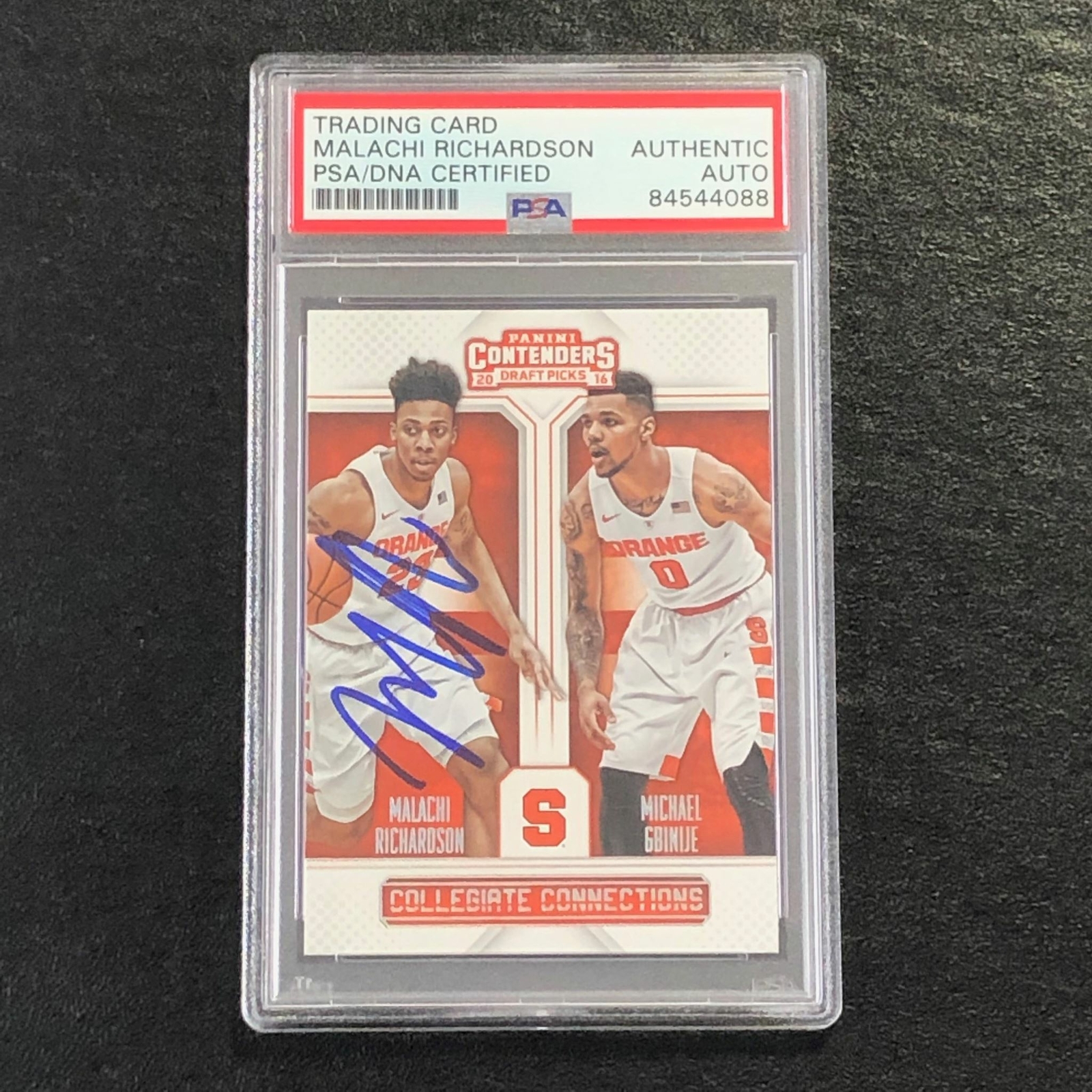 2016-17 Contenders Collegiate Connections #20 Malachi Richardson Signed Card AUT
