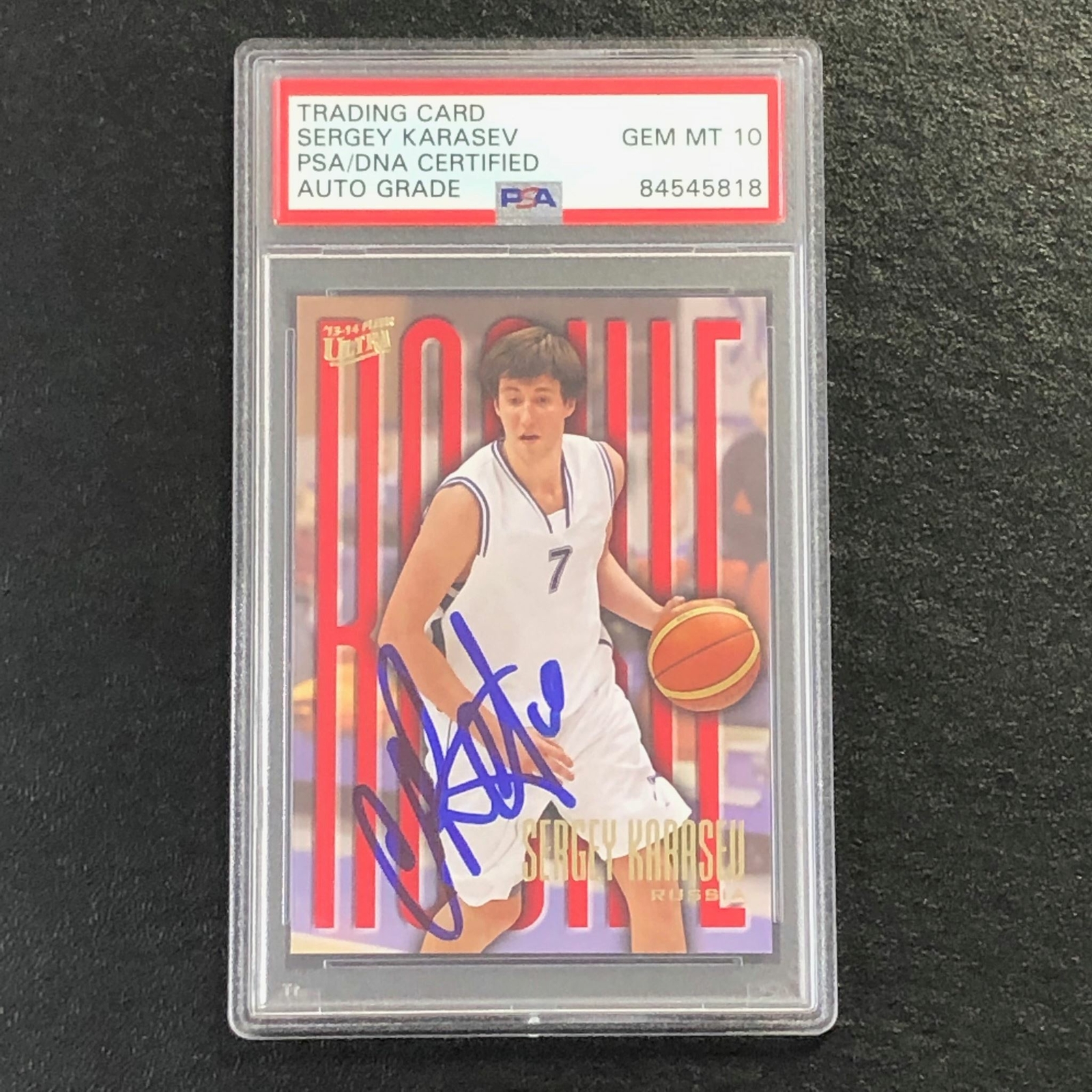 2013-14 Fleer Retro '95-96 #202 Sergey Karasev Signed Card AUTO 10 PSA Slabbed R
