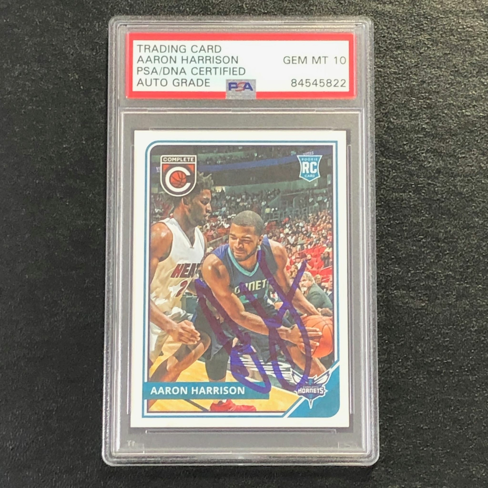 2015-16 Panini Complete #317 Aaron Harrison Signed Card AUTO 10 PSA/DNA Slabbed
