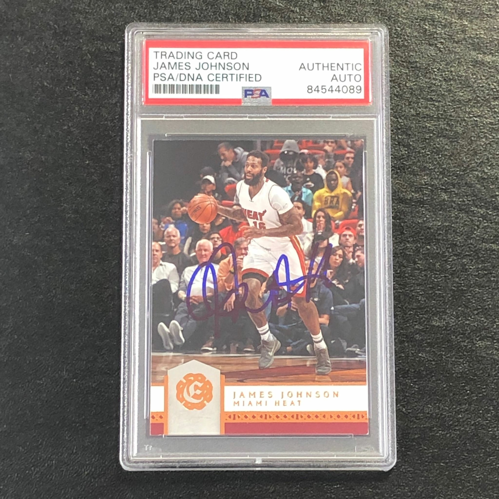 2016-17 Panini Excalibur #96 James Johnson Signed Card AUTO PSA/DNA Slabbed Heat
