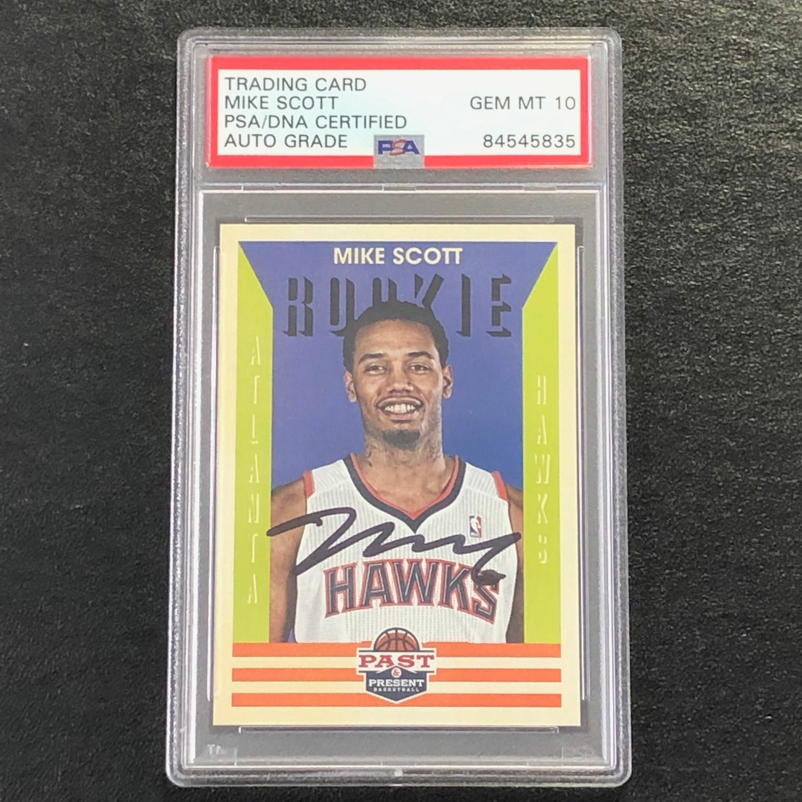 2012-13 Panini Past and Present #227 Mike Scott Signed Card Auto 10 PSA Slabbed
